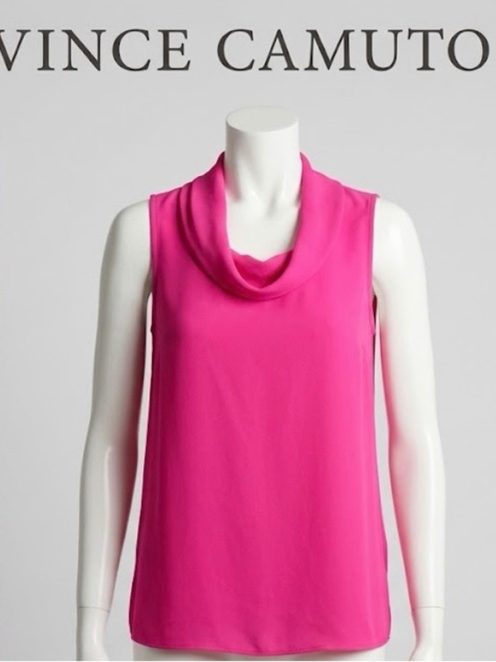 Vince Camuto Hot Pink Sleeveless Cowl-Neck Camisole